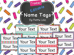 Free Editable Chevron Dots Or Rainbow Simple Name Tags Type In Student S Names 6 Styles T Classroom Name Tags Preschool Name Tags Preschool Names
