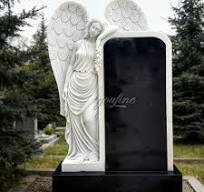 Custom White Grey Black Grave Granite Stone Tombstone Monument Headstone for Cemetery
