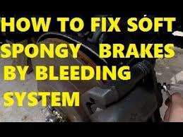 how to fix soft spongy brake pedal by