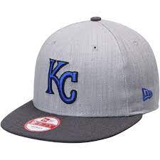 Kansas City Royals New Era Action 9fifty Snapback Adjustable Hat Heathered Gray Charcoal Adjustable Hat Kansas City Royals Kansas City Royals Logo