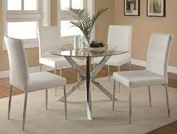 Good condition, not used much but has a slick modern round glass dining table and chair set a stylish combination of chrome metal and. Glass Round Dining Table For 6 Ideas On Foter