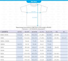 How To Use Size Chart Cheap T Shirt Printing Singapore