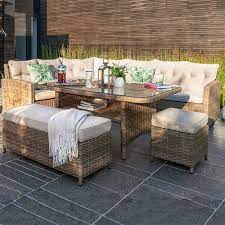 Ranging from the simple 4 seater dining sets to the larger 10 seater dining sets, corner dining sets, there will be something that will. Buy Moreton Rattan Rectangle Garden Dining Set Brown Online At Cherry Lane