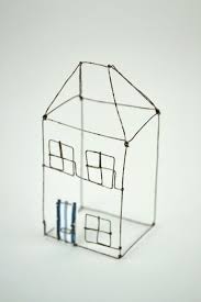 Small Wire House Made By Hand Online Wire Sculpture Wire Crafts Home Art
