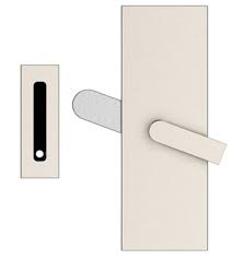 Shop for the emtek 820iwus3 polished brass ice white porcelain privacy door. Modern Barn Door Privacy Lock Doorware Com