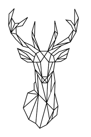 Cerf Style Dessin Origami Dessin Geometrique Cerf Dessin