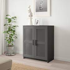 Brimnes Cabinet With Doors Gray 30 3 4x37 3 8 Ikea In 2021 Cabinet Doors Living Room Storage Cabinet Small Storage Cabinet