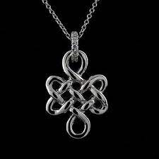 Diamonds Love Knot Necklace Gold Endless Eternal Knot Etsy Contemporary Necklace Celtic Love Knot Love Knot Ring