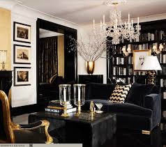 Ralph Lauren Home One Fifth Collection Black And Gold Art Deco Feminine Cat New York City Shiny Gl Black And Gold Living Room Gold Living Room Home Living Room