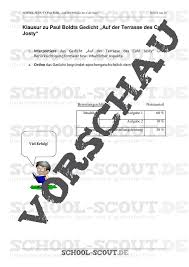 Klausur Mit Erwartungshorizont Auf Der Terrasse Des Cafe Josty Von P Boldt