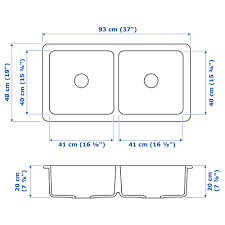 Havsen Apron Front Double Bowl Sink White Ikea Double Bowl Sink Sink Sink Accessories