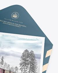 The psd file measures 5000 x 3337 px at 300 dpi. Matte Envelope W Postcard Mockup In Stationery Mockups On Yellow Images Object Mockups