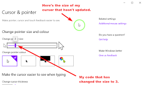 First of all, click the start menu button, then select the settings gear icon to open the windows 10 settings. Change And Update The Size Of The Cursor In Windows 10 Via Powershell Stack Overflow