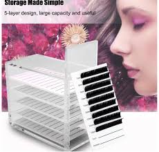 Eyelashes Storage Box 5 Layers Acrylic Pallet Lash Holder