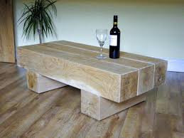 Are you thinking of making a table from railway sleepers to add something special or unique to your house or garden? 3 Beam Wide Coffee Table Rustic Oak
