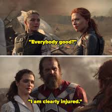 The black widow was visually updated in 1970: Scarlett Johansson Black Widow Hair In Ponytail