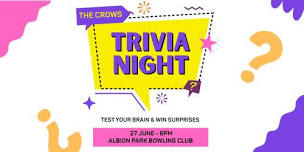 Trivia Night - Albion Park Crows