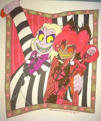 Beetlejuice beetlejuice (original broadway cast) dead mom. The Demons Wear Stripes Hazbin Hotel Beetlejuice By Tessalovesozzy On Deviantart