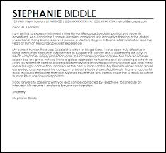 If you're looking for a workable way to simplify writing a cover letter about bachelor's degree, wowessays.com just might be able to help you out. Human Resource Specialist Cover Letter Sample Cover Letter Templates Examples