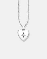 Heart Diamond Locket Necklace