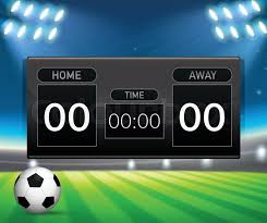 A football scoreboard template psd arrives with designated score space for both home and guest teams which is to be filled by the data of the ongoing match. A Soccer Scoreboard Template Stock Vector Colourbox
