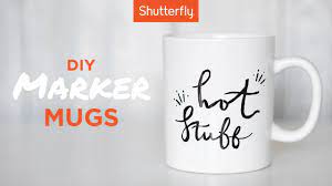 If you want to print on a mug yourself, print out your image or text using a sublimation printer, place this printer also prints the image back to front so that the image isn't mirrored when it is transferred to the mug. Diy Marker Mugs In 10 Easy Steps Youtube