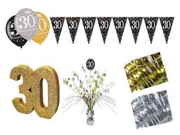 Glitterzahlen zahl 30, 6cm x 5cm, tischdeko idee zum runden geburtstag für frauen. Party Deko Set 30 Geburtstag 15 Teilig Mann Frau Gold Silber Deko Komplettset
