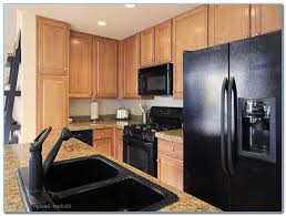 kitchen design with black appliances