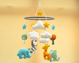 Animal Mobile Baby Shower Gift Nursery Mobile By Flossytots Baby Mobile Felt Baby Mobile Diy Baby Mobile