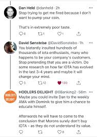 Hence in the near future it is simply impossible to 1000$ no matter how much growth it attains. Called Iota Investors Morons And Now Pretends He S The Victim Boycott Kraken Iotamarkets