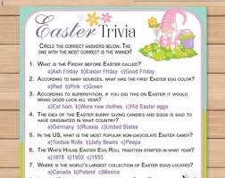 Shop easter party games & activities at enjoymyprintables.com affordable & fun instant downloads test your easter knowledge in this fun & cute easter trivia . Easter Trivia Etsy