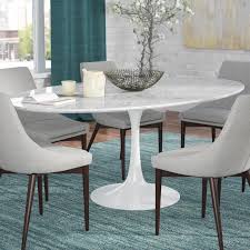 Kylee Artificial Marble Oval Shaped Dining Table Oval Table Dining Dining Table In Kitchen Dining Table