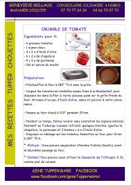 Crumble De Tomate Recette Tupperware Recette Tuperware Crumble Tomates