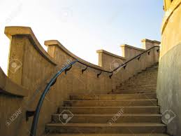Outside stairs outdoor stairs outdoor sofa indoor outdoor outdoor plants outdoor walls a collection of outdoor step lighting installations including stairs lighting for beauty, safety, ideas for. Curved Outdoor Steps In The Morning Sunlight Stock Photo Picture And Royalty Free Image Image 14807262