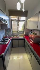 Stylish Grey Silver Kitchen Cabinet