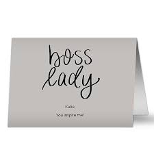 As of a matter of fact it is signed by several of my superiors. Boss Lady Personalized Boss Day Greeting Card