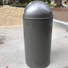 My first plant is in a can with wheels. Easy Diy Trash Can Planters Mid Modern Mama