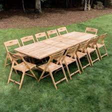The table includes two extension leaves and a set of table pads. Large Teak Dining Set For 12 People Westminster Teak
