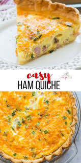 This Easy Ham Quiche Recipe Started With A Refrigerated Pie Crust Or You Can Make Your Own It S Filled In 2020 Breakfast Quiche Recipes Quiche Recipes Easy Ham Quiche