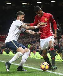 Marcus Rashford Of Manchester United In Action With Kyle Walker Of Tottenham Hotspur During The Pre Manchester United Manchester United Football Club Tottenham