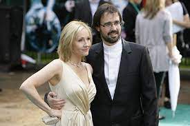 Rowling looks chic in a teal floral dress as she continues to flaunt her glamorous new look with husband neil murray at glitzy gala in new york by charlotte dean for mailonline Jk Rowling Family Celebrity Family