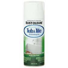 The tub and tile are bright and look like new! Rust Oleum Specialty 12 Oz Gloss White Tub And Tile Refinishing Spray Paint 6 Pack 280882 The Home Depot