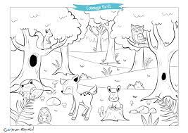 Dessine Moi La Foret I Dessins C Monetiquette Coloriage Renard Coloriage Foret Coloriage Animaux