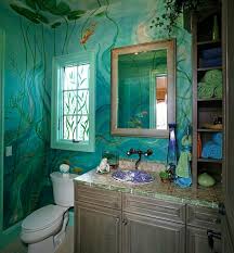 You could choose two neutral colors, and create a vertical stripe pattern, diamonds, or squares. Small Bathroom Bathroom Paint Designs Novocom Top