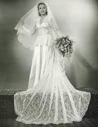 Wt24 cream chiffon dress with lace inserts. Wedding Dresses Of The 1920s 1930s 1940s 1940s Wedding Dress Wedding Dresses Vintage Wedding Gowns Vintage