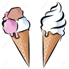 Gaufre rectangulaire à 20 alvéoles, la levure la rend légère et croustillante, nappée de crème chantilly ou de sucre glace ; Deux Couleurs Cornets De Creme Glacee Clip Art Libres De Droits Vecteurs Et Illustration Image 11646338