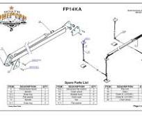 FP14KA 4 Post Lift Parts Breakdown | NA Auto Equipment