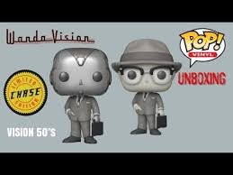 Vision 50s Chase Funko Pop Vinyl Disney Marvel Wandavision Limited Edition Exclusive Grey Suit Youtube