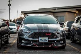 Ford Focus Sty Mk 3 5 Face Lift Metallic Gray With Black And Red Racing Stripes Ford Focus Ford Focus St Ford