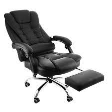 happybuy executive swivel office chair with footrest pu leather ergonomic office reclining chair adj reclining office chair office chair ergonomic office chair